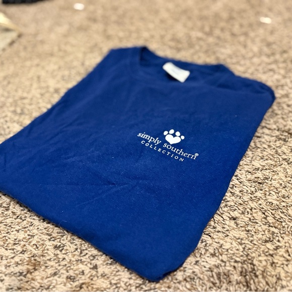 Simply Southern Navy Tee with White Logo - Picture 1 of 4